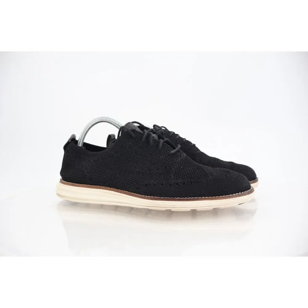 Cole Haan Mens OriginalGrand Knit Oxford Sneaker Size 8 M Black Stitchlite Shoe